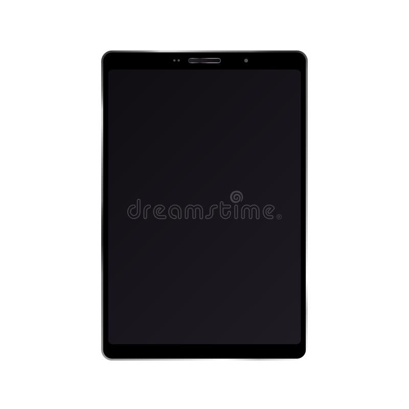 Black Tablet with Empty Screen New Version in Trendy Thin Frame Vector Stock Vector