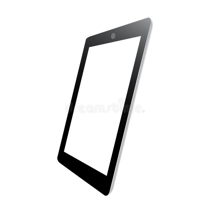 Black Tablet with White Screen Vector Stock Vector Illustration of