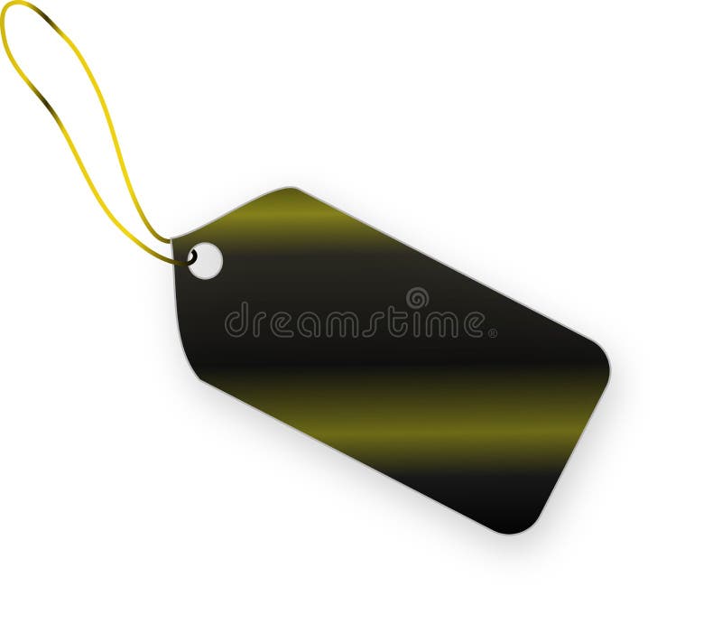 Black Tag On White Background Stock Illustration - Illustration of
