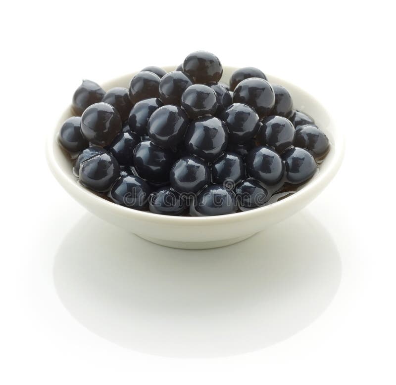 Black Tapioca Pearls for Bubble Tea Stock Image Image of ball
