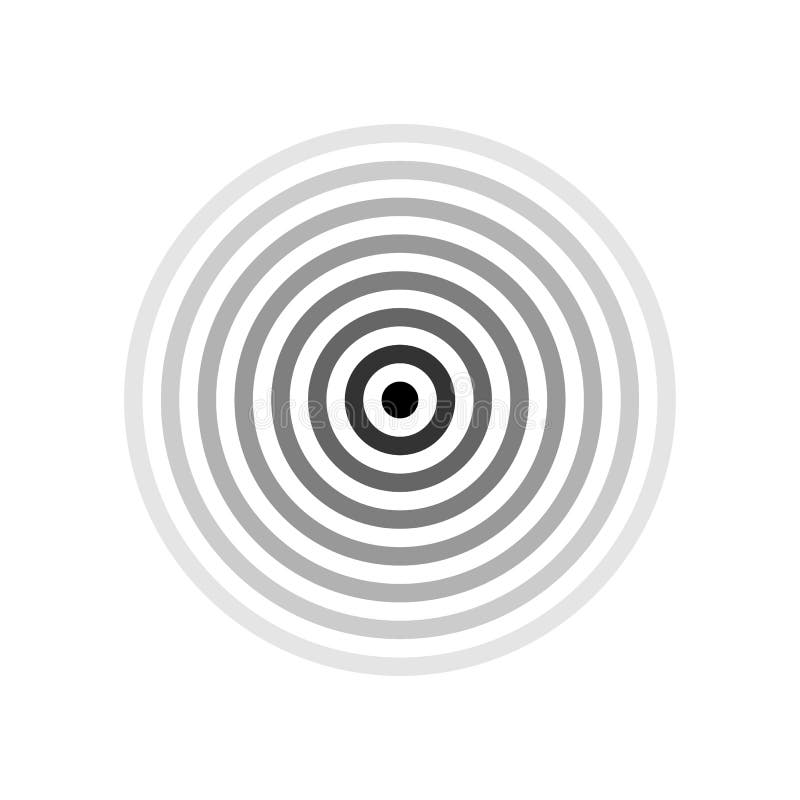 Black Target or Pain Location Symbol Isolated on White. Vector Black ...
