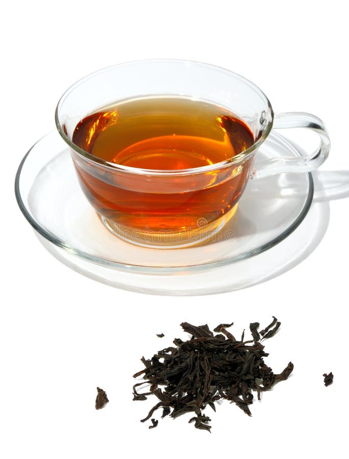 Black Tea in a glass cup stock photo. Image of plant 13000944