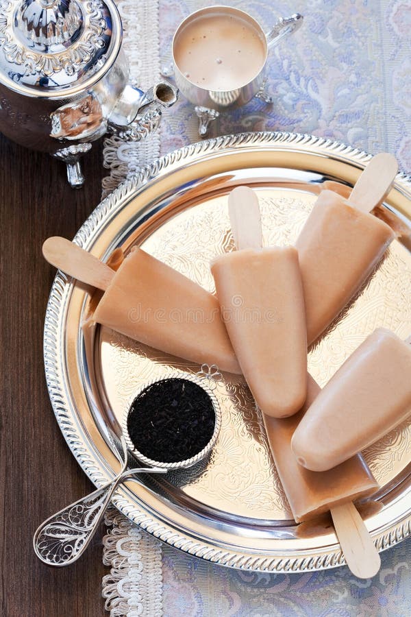 Black tea ice cream stock photo. Image of brown, gelato 31453066
