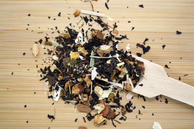 Black Tea Infused with Various Herbs Stock Photo Image of plant