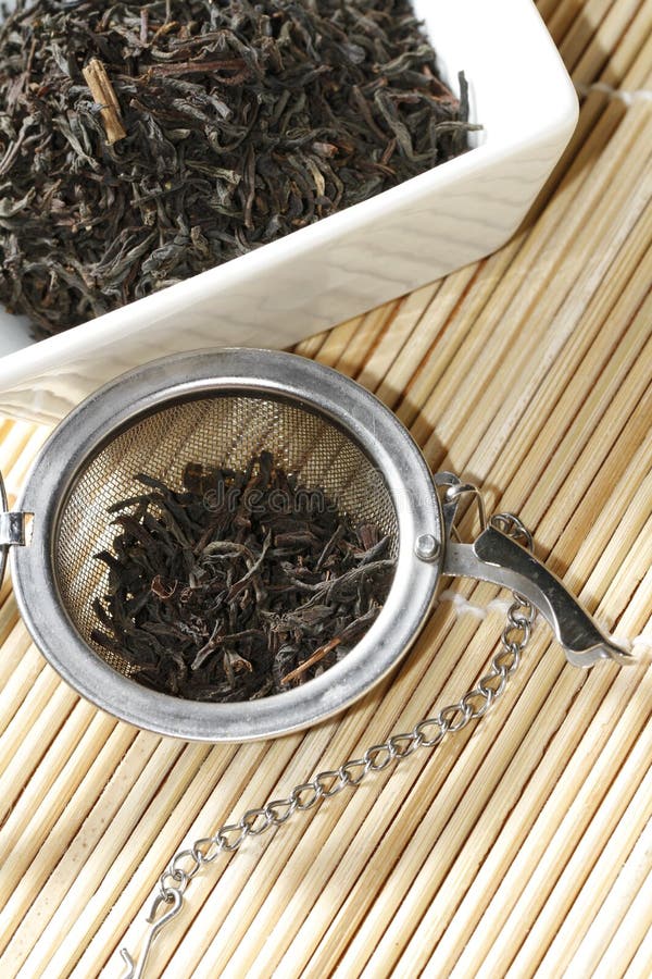 Black tea leaves stock photo. Image of food, background 48945922