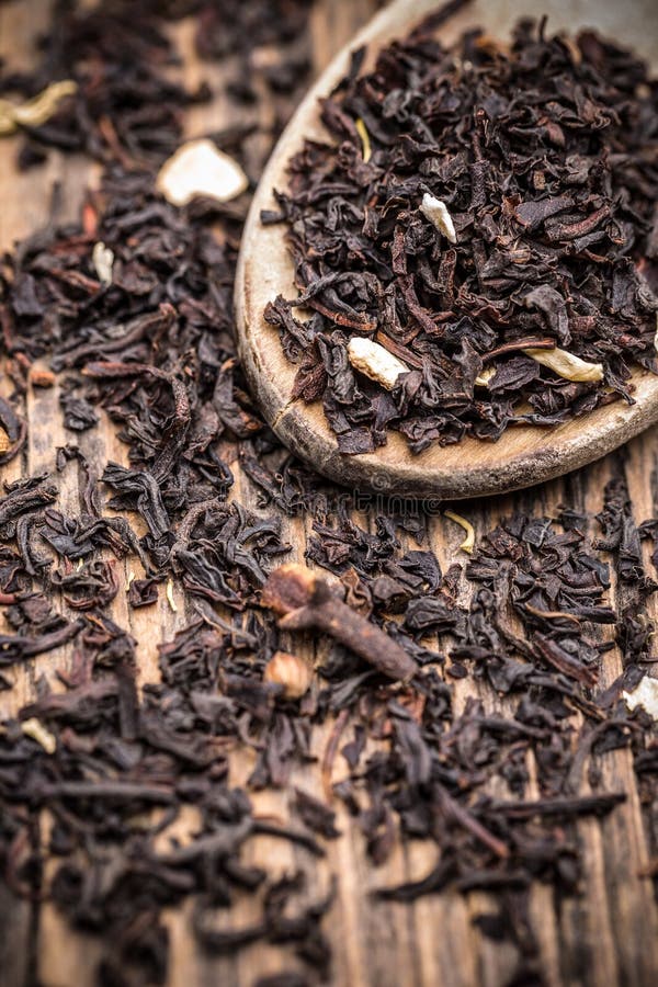 Black tea leaves stock photo. Image of black, drink, background 60514814