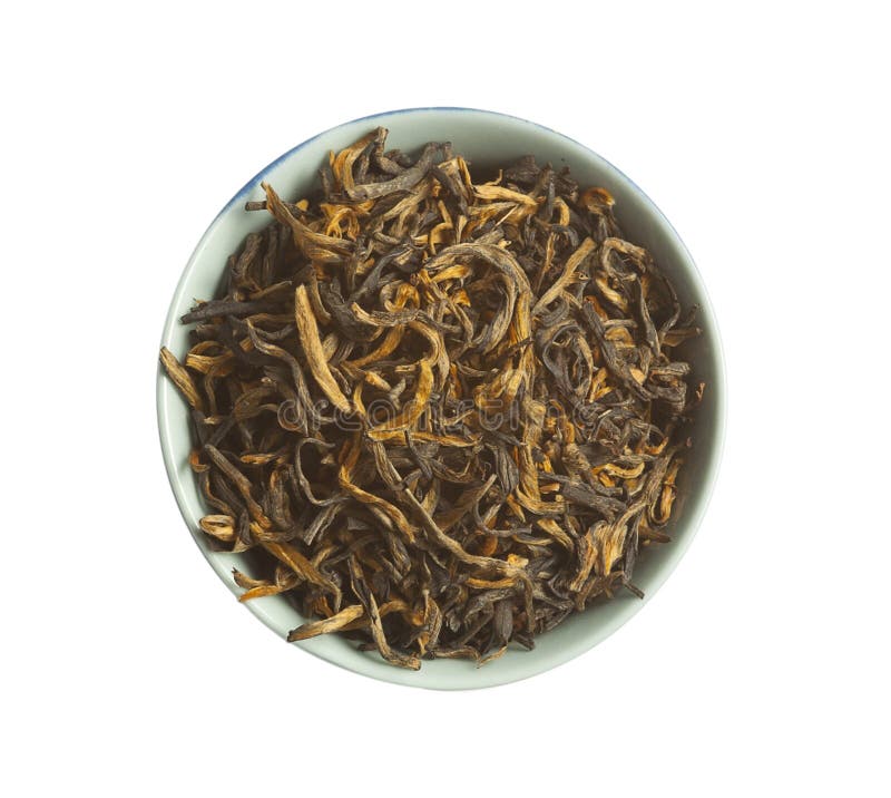 Black Tea Loose Dried Tea Leaves, Isolated Stock Photo Image of