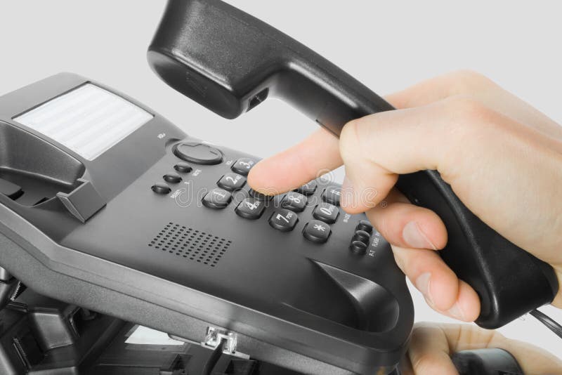 Black telephone stock photography