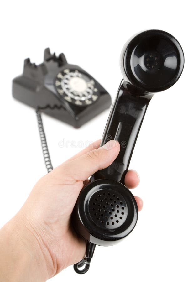 Black telephone Receiver stock photo Black telephone Receiver stock photo