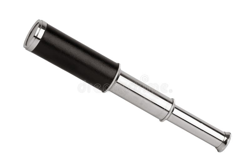 Black telescopic telescope stock photo. Image of studio 23676326