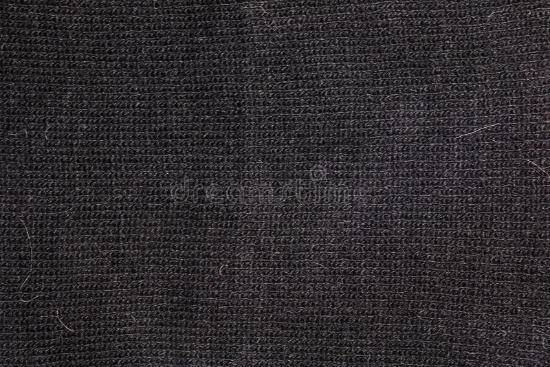 Black Texture Wool Close-up, Woven Cloth, Knitted Fabric Stock Image ...