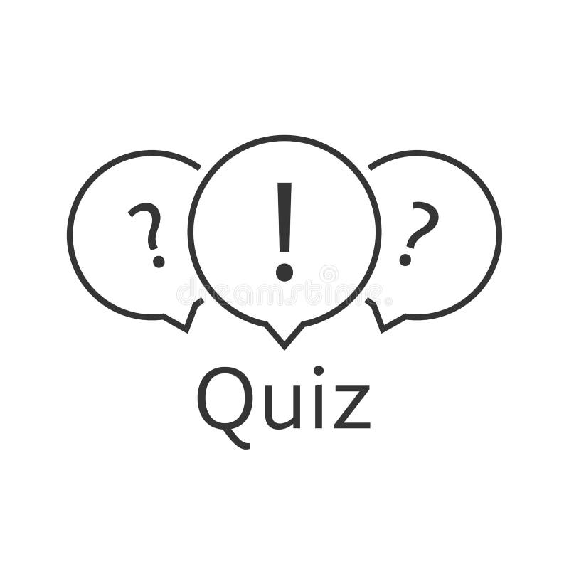 Black thin line quiz logo royalty free illustration Black thin line quiz logo royalty free illustration