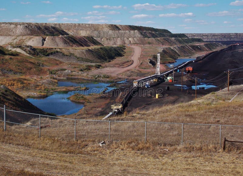 Black Thunder Coal Mine in Wyoming stock images