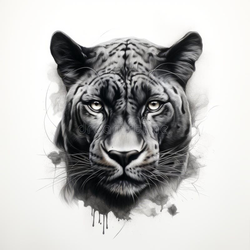 Realistic Panther Tattoo On Right Back Shoulder