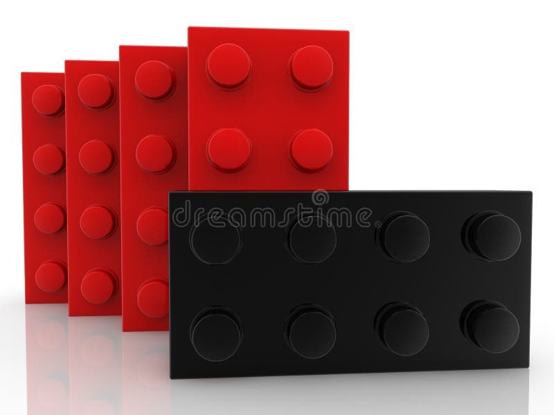 black lego blocks
