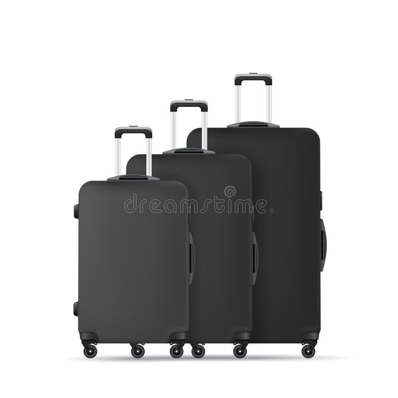 black plastic suitcase