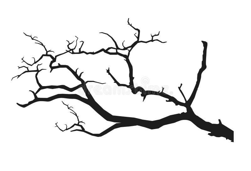 Black tree branch stock vector. Illustration of clipart - 105587433