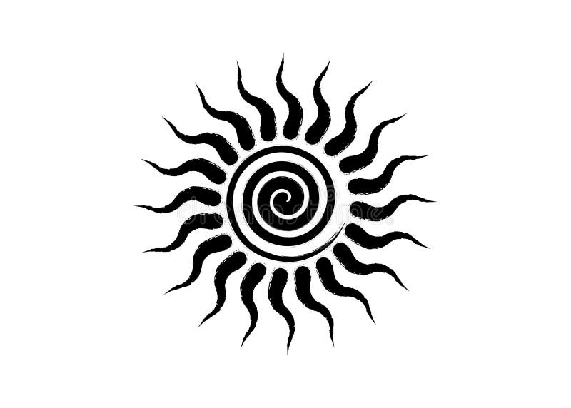 Tattoo symbol, sun logo, png | PNGWing