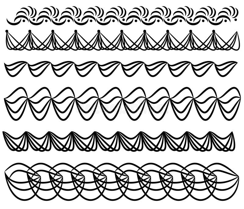 Black trim collection stock illustration. Illustration of festive