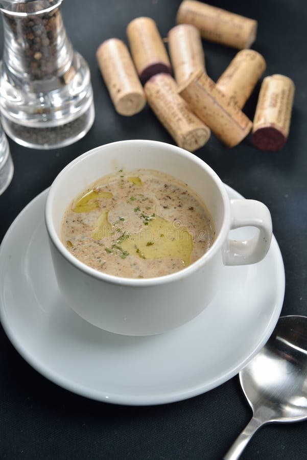 Black Truffle Mushroom Soup Stock Image Image of vegetable, cream