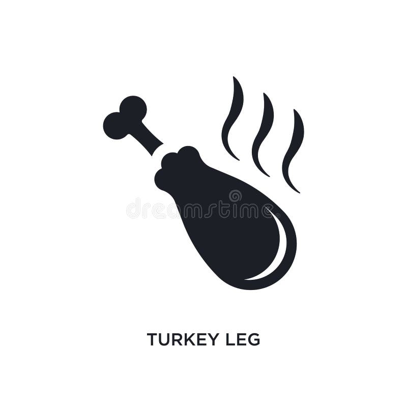 black turkey leg isolated vector icon. simple element illustration from united states of america concept vector icons. turkey leg