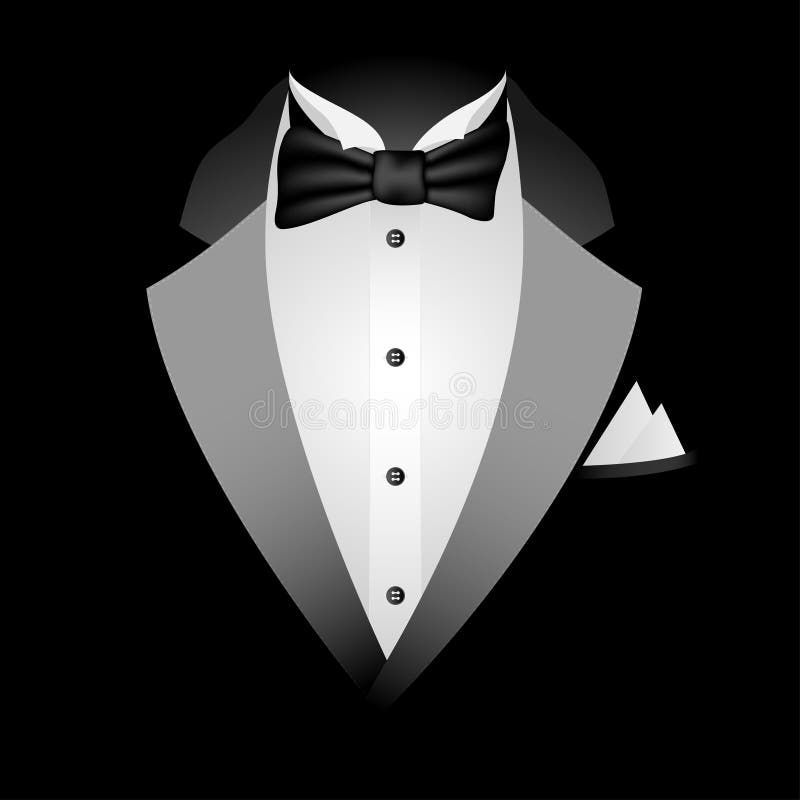 Black Tuxedo Stock Vector Illustration Of Industry Black 18224984 - smoking negro roblox