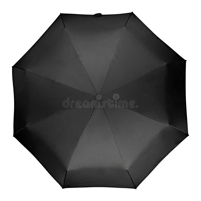 Open Black Big Umbrella Isolated White Stock Photos Free & Royalty