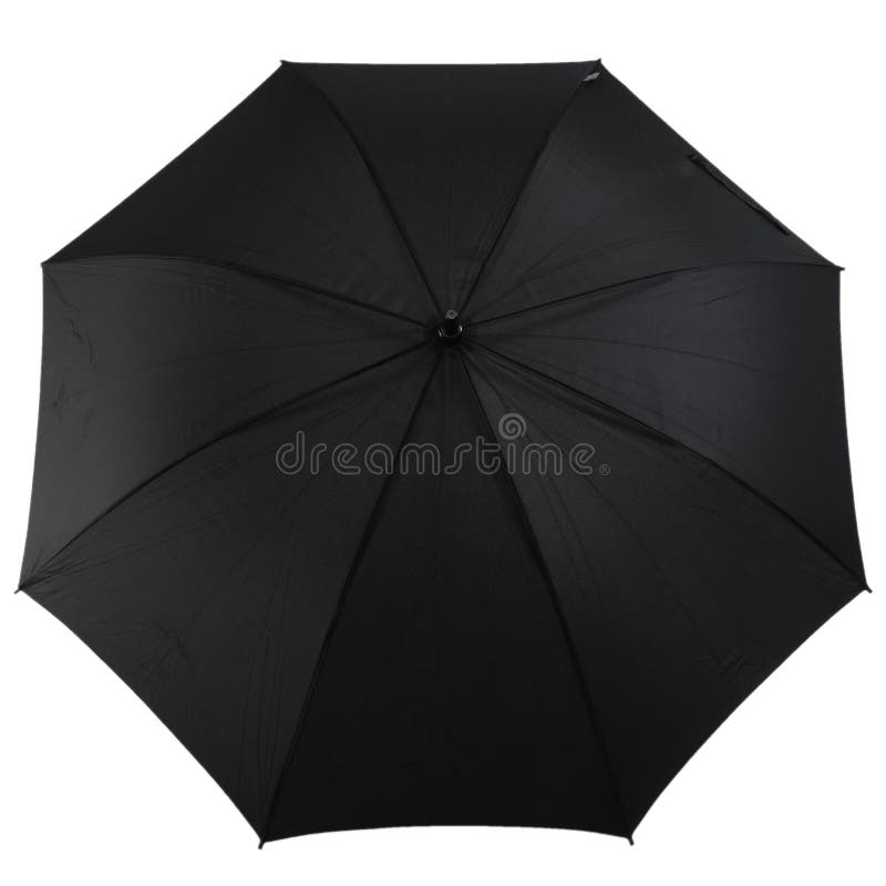 Black Umbrella Isolated on White Background Stock Photo Image of