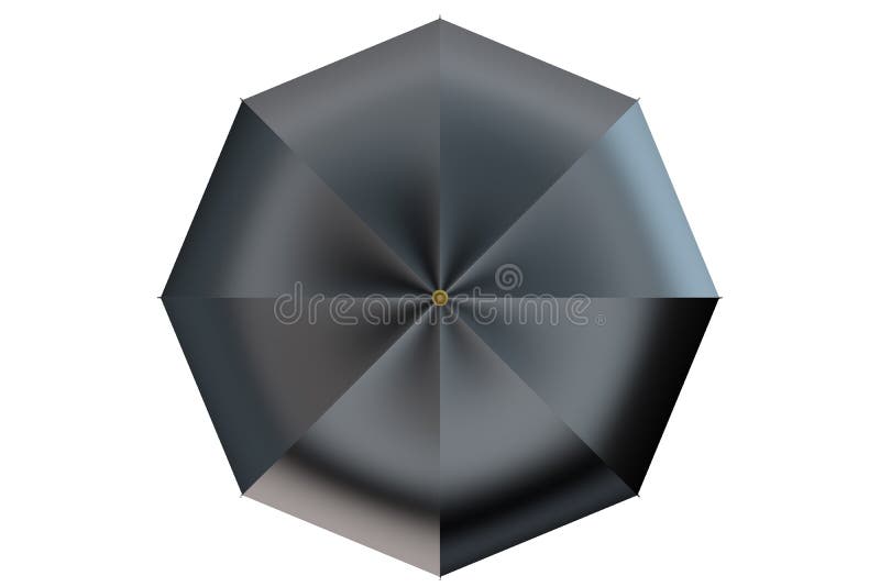 Black Umbrella Top View Stock Illustrations 689 Black Umbrella Top