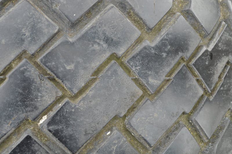 Black used car tire texture stock image