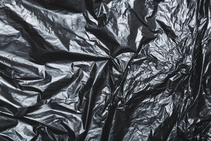 Black used trash bag royalty free stock image