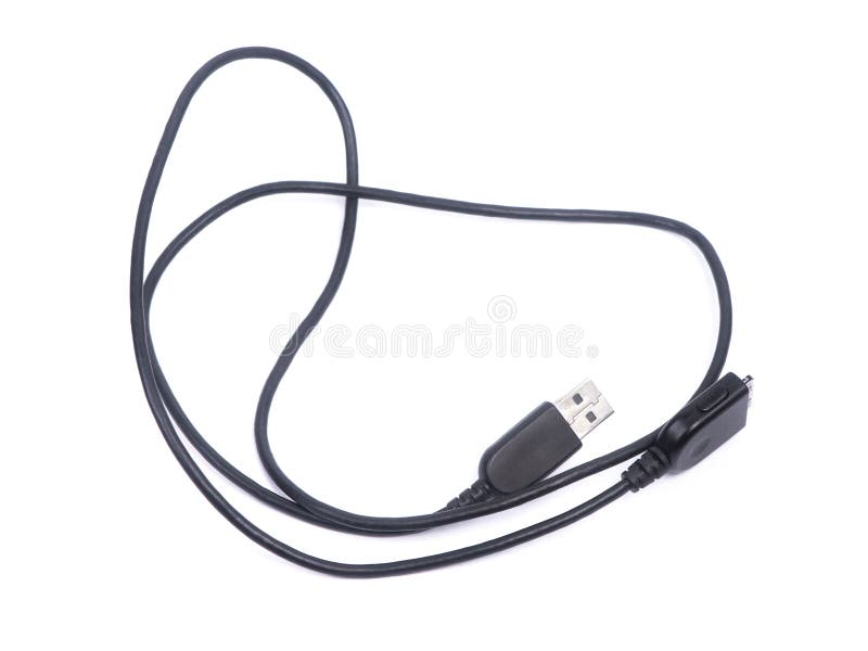 Black used USB cable stock images