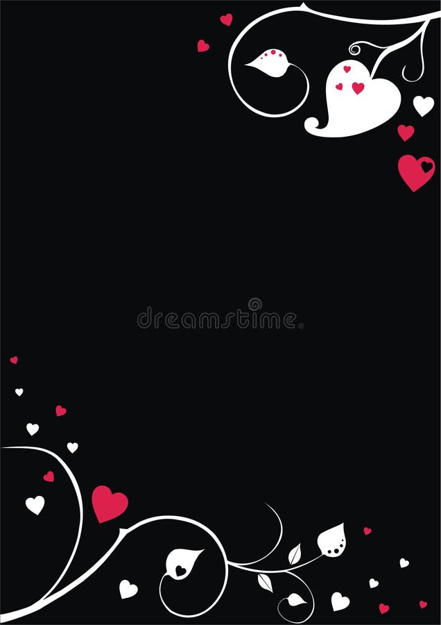 Black valentine frame royalty free illustration