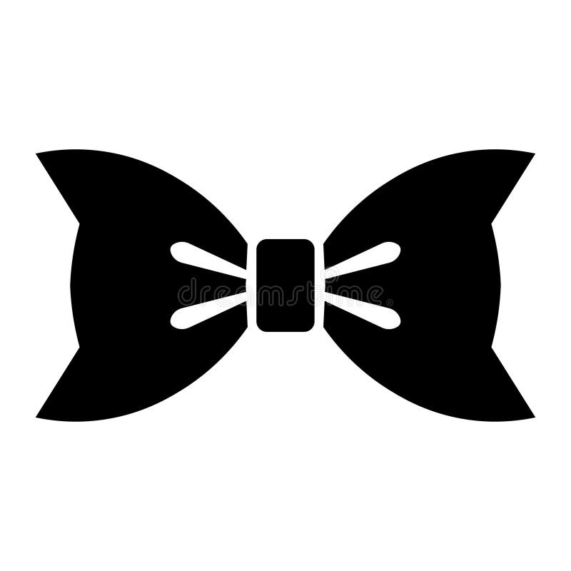 Black Vector Bow Icon on White Background Stock Vector - Illustration