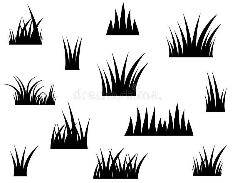 Download Black Vector Grass Silhouette Drawing Stock Vector ...