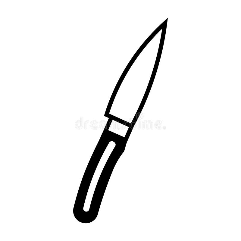 Black Vector Knife Icon on White Background Stock Vector - Illustration
