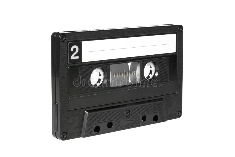 Black Vintage Audio Cassette Tape Stock Image Image of data