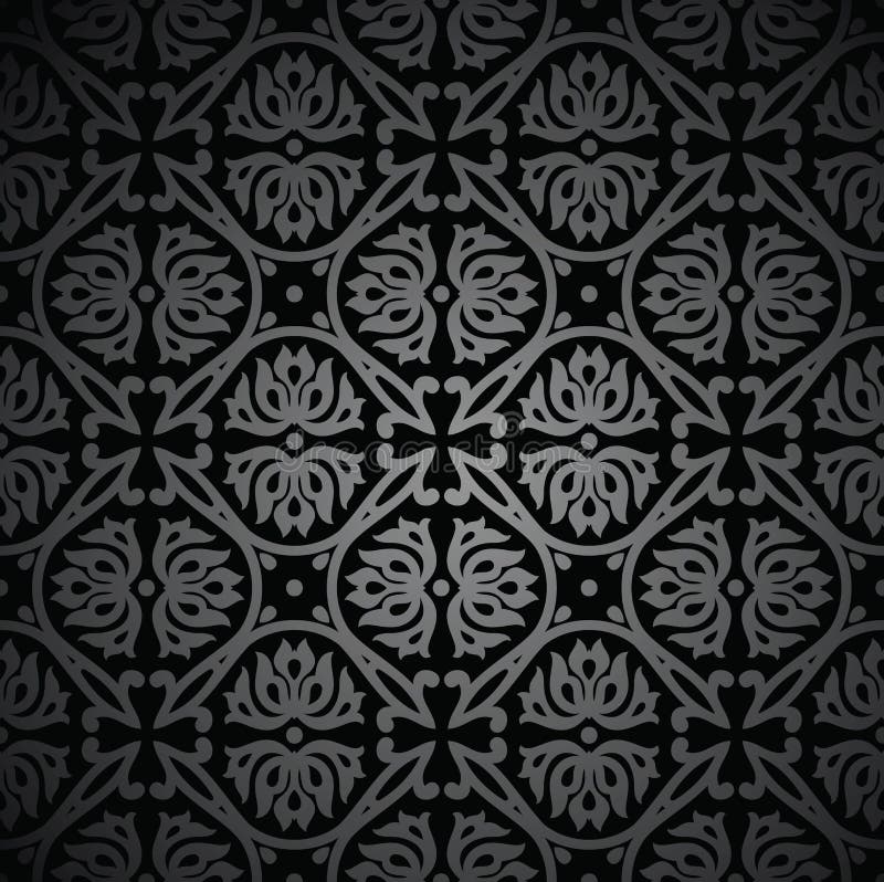 Black Vintage Wallpaper Stock Illustrations 695,406 Black Vintage