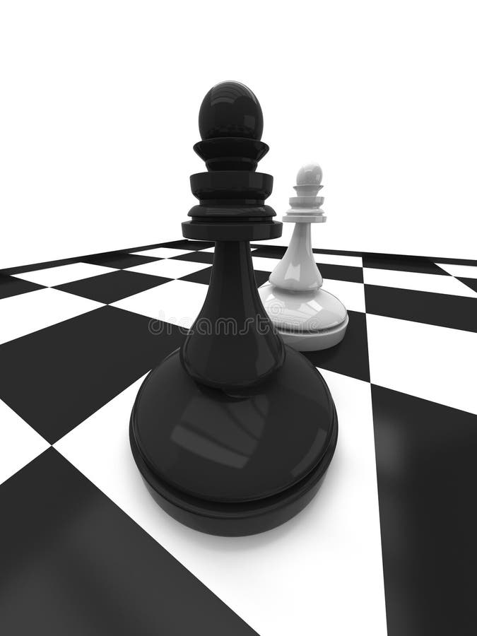 Black vs white chess stock illustration. Illustration of concepts