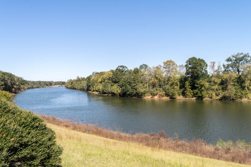 Black Warrior River Perto De Moundville, Alabama, EUA Foto de Stock