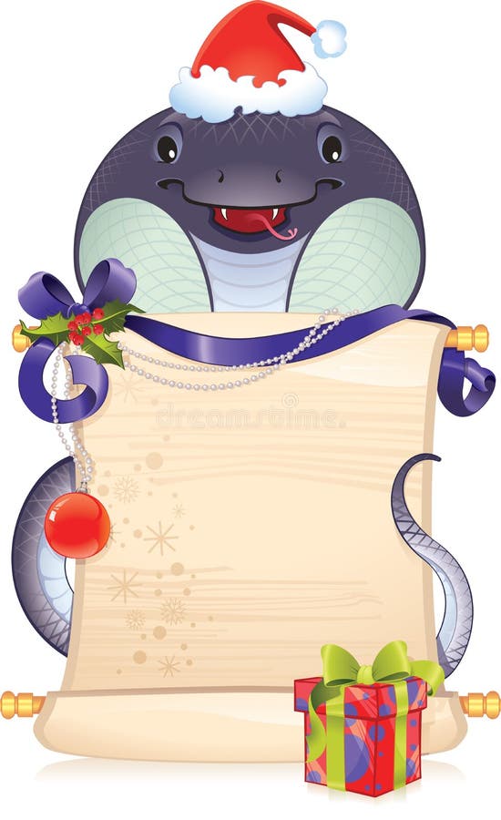 Black Water Snake Symbol of Chinese Horoscope Fo Stock Vector Illustration of ribbon