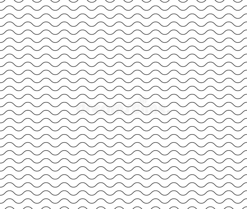 Black wave line pattern. black seamless wavy line background. vector illustration