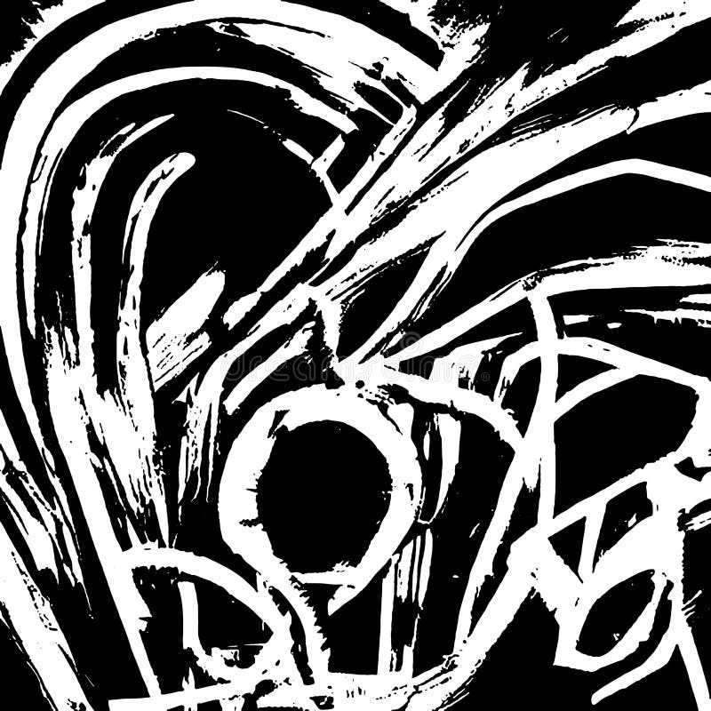 Black and White Abstract Art Background , Painting Texture, Bold Strokes, Texture Background