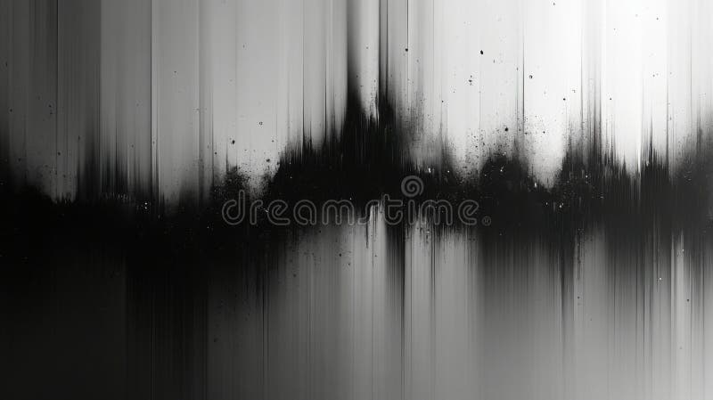Black and white abstract art. Dark shapes blend. Lines move. Gray scale tone. Modern art design. Texture effect vector illustration