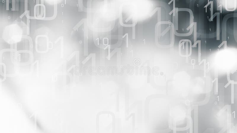 Black and white abstract binary code background royalty free illustration