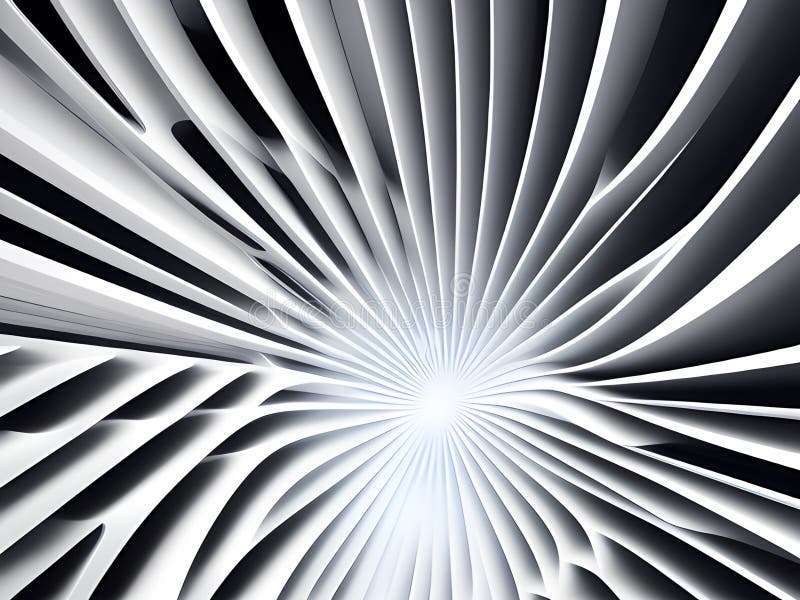 Black and white abstract fractal background, vector illustration.