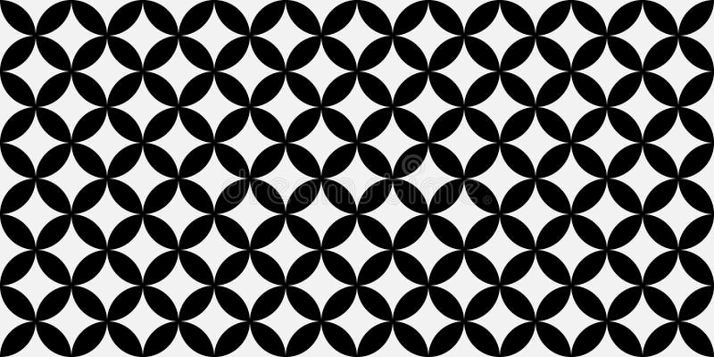 Black and white abstract geometric pattern stock illustration