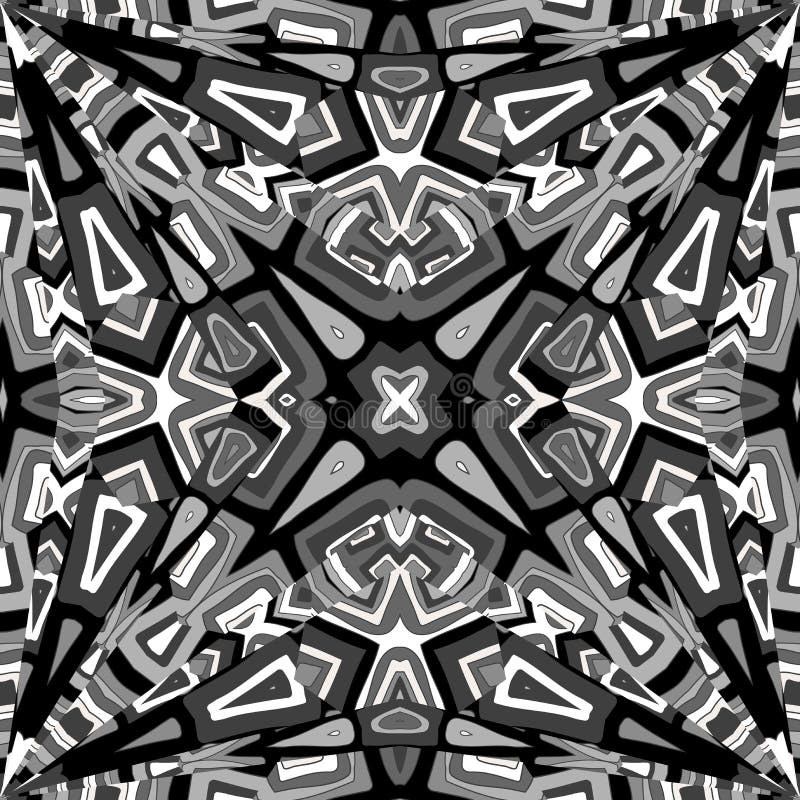Black and white abstract kaleidoscope background royalty free illustration Black and white abstract kaleidoscope background royalty free illustration