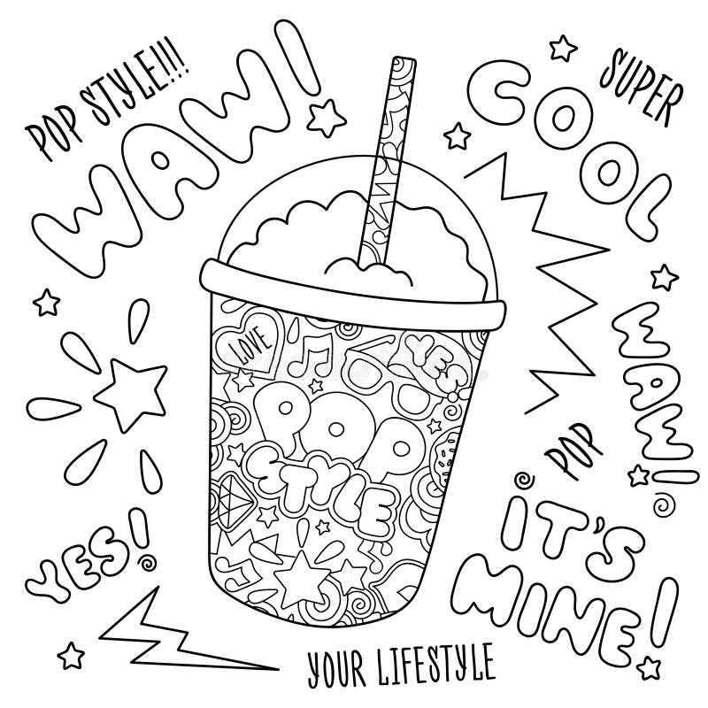 Download Coloring Milk Shake Coloring Pages