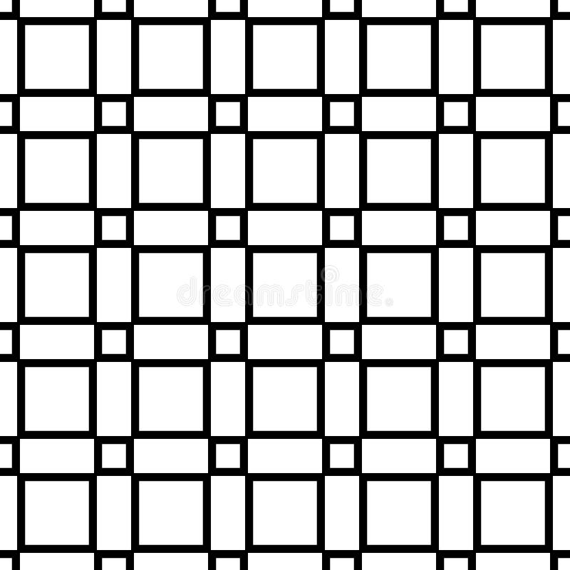 Black and White Abstract Seamless Geometrical Square Grid Pattern ...